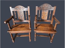 COPPIA POLTRONE IN LEGNO MASSELLO ORIGINALI EPOCA XIX SECOLO RESTAURATE