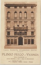 VICENZA - CASA VENETA D'ARREDI SACRI - PLINIO FRIGO 1943