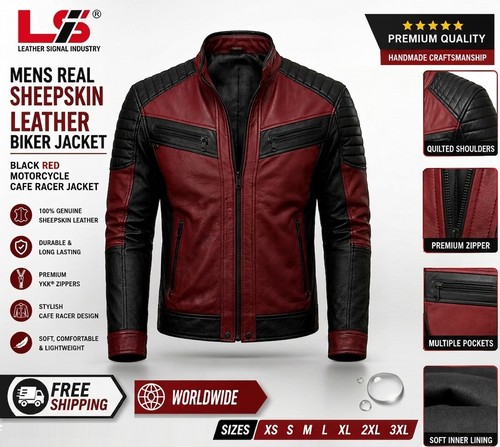 Giacca biker uomo vera - , pelle
