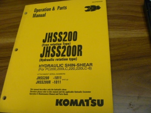 Komatsu jhss200 shin shear - komatsu,
