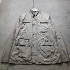 Geox Respira Giacca Parka Traspirante Uomo Media 40 Zip Snap Grigio M4220R