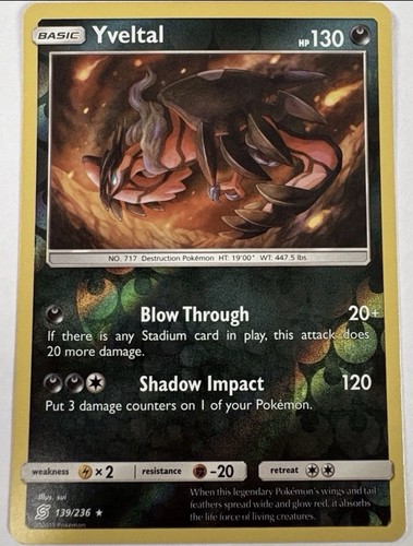 Yveltal holo rare unified - yveltal,