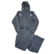 Tuta da sci Brugi vintage pezzo unico snowboard retrò pazzo nero donna piccola