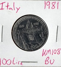 Coin Italy 100 Lire 1981 KM108