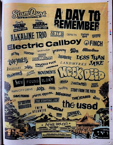 Slam dunk festival line - slam, up
