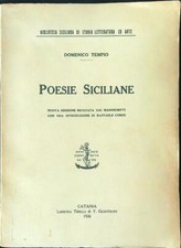POESIE SICILIANE TEMPIO DOMENICO TIRELLI 1926 