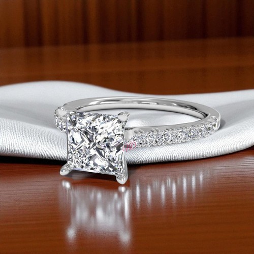 Anello platino con - anello, diamanti