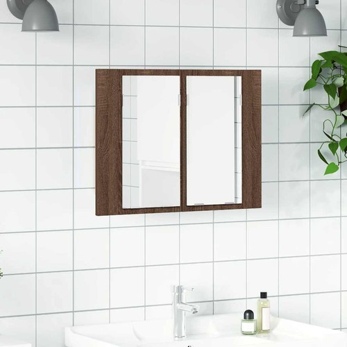 Mobile specchio led - specchio, rovere
