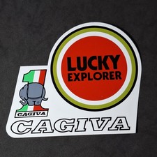 Lucky Explorer Cagiva Sticker Adesivo Anni 80 Vintage 12 Cm 