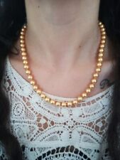 COLLANA PERLE SOUTH SEA GOLDEN PERLE D'ORO AUSTRALIANE PERLE DORATE MARI DEL SUD