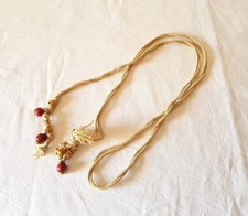 Cintura in corda e palline per donna ragazza realizzazione artigianato etnico