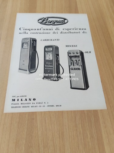 1951 bergomi pompe benzina - 1951,