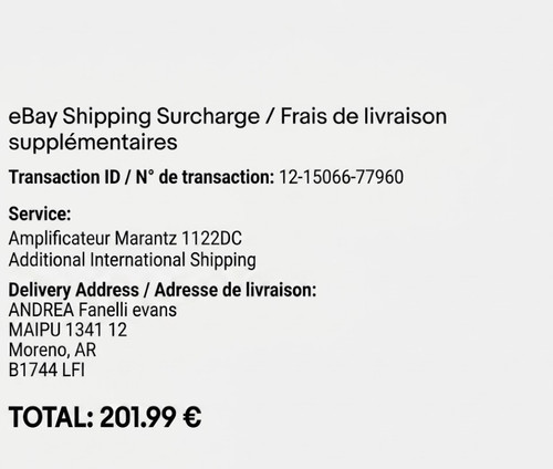 Supplément frais port - supplÉment,