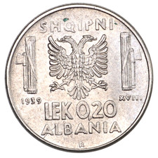 Albania lek 1939 r xviii - lek, 1939-r