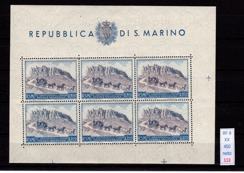 San marino 1949 foglietto upu - foglietto,
