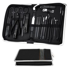 26 Pezzi Set Manicure Professionale Kit Set Tagliaunghie Pedicure Set Donna Uomo