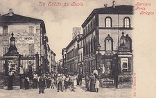 8543) IMOLA BARRIERA PORTA BOLOGNA PUBBLICITA' BICICLETTA CAMPAGNOLI ANIMATA