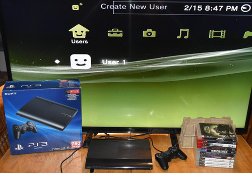Sony playstation super slim - playstation, 3