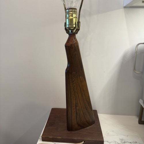 Lampada legno metà secolo - lampada,