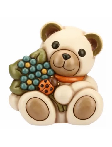 Thun teddy primavera fiori blu - teddy,
