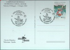 89850 - ITALIA - STORIA POSTALE - CARTOLINA SPECIALE E TIMBRO POSTALE 2002 CANOA Sport
