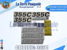 ADESIVI DECALCOMANIA TRATTORE FIAT 355C