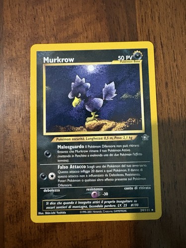 Carte pokémon 111 murkrow - pokémon,