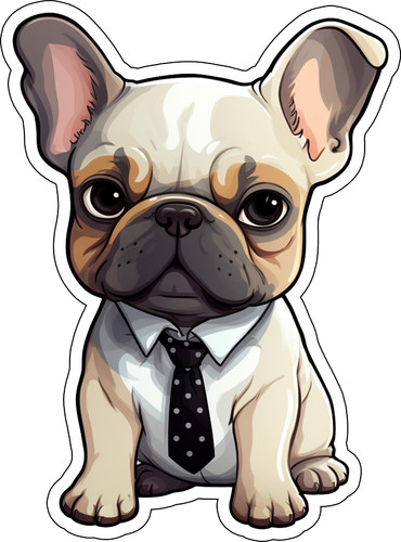 Adesivi auto bulldog francese - bulldog,