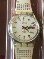 Orologio da polso SWATCH Gent CALENDARIO (GK726)-NUOVO/NOS-data/giorno feriale/calendario/ufficio