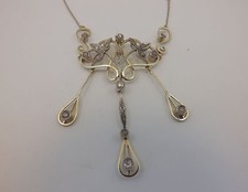 COLLIER EPOCA ANNI '20 ORO ARGENTO DIAMANTI OLD COLLIER  IN GOLD SILVER DIAMONDS