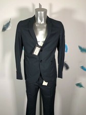 costume soie bleu gris +