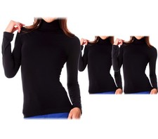 Pack 3 maglie VKA22 a collo alto termiche ass. BlackCat da donna interno felpato