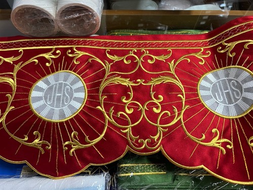 Bordo rosso per tovaglia - bordo,