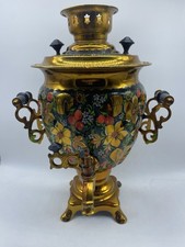 Samovar elettrico sovietico Ussr , dipinto a mano anno 1984. Altezza 35 cm, 3 Lt