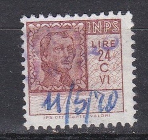Italia 1966 marca da - italia, bollo