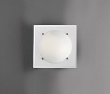 Plafoniera con vetro trasparente satinato di forma tonda e quadrata 5472