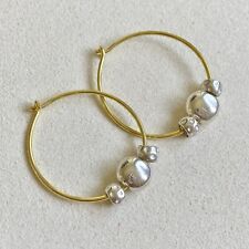 Dodo Pomellato Orecchini Anelle Cerchi Oro Giallo 18kt 750 Pepite Granelli Unise