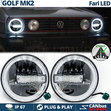 FARI Full LED Per VOLKSWAGEN GOLF MK2 Luce Bianca 6500K Angel Eyes OMOLOGATI