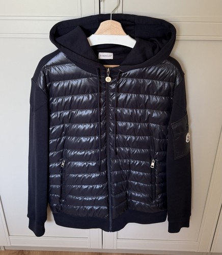 Moncler piumino felpa blu - moncler,