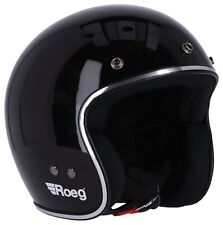 Roeg Jett Solid Gloss Black taglia M casco aperto casco jet casco moto