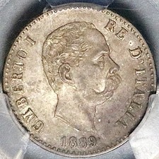 1889-R PCGS MS 63 Italy 50