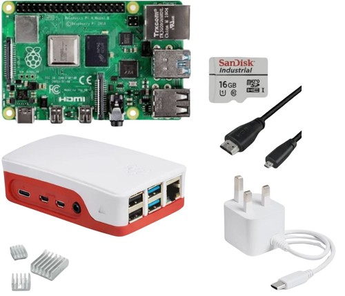 Raspberry 4gb boxed kit - raspberry,