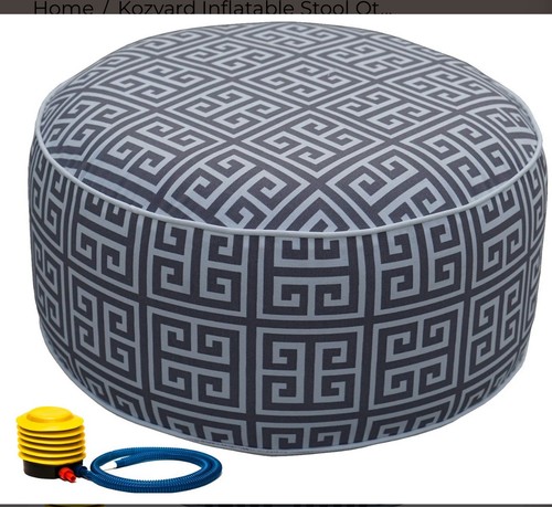 Pouf gonfiabile grigio - grigio, e