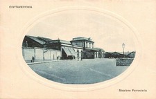 dh471 cartolina civitavecchia stazione ferroviaria  provincia di roma