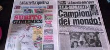 LA GAZZETTA DELLO SPORT  DEL 9 FEBBRAIO 2025+GAZZETTA  "CAMPIONI DEL MONDO "1982