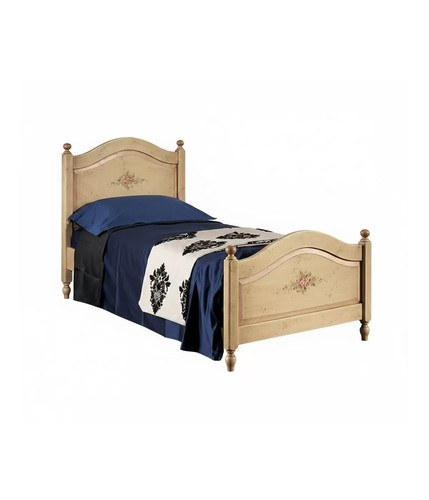 Letto sagomato singolo avorio - letto,
