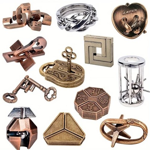 Metal brain teaser puzzle - metal,
