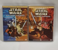 Star Wars Clone Wars Volume Uno e Due 1 + 2 DVD Tartakovsky Serie Animazione