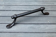 Maniglia portasciugamani nero antico ghisa nostalgia bagno cucina parete