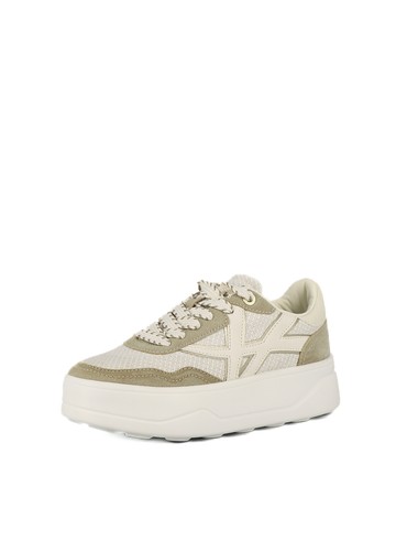 Sneakers stringate donna beige